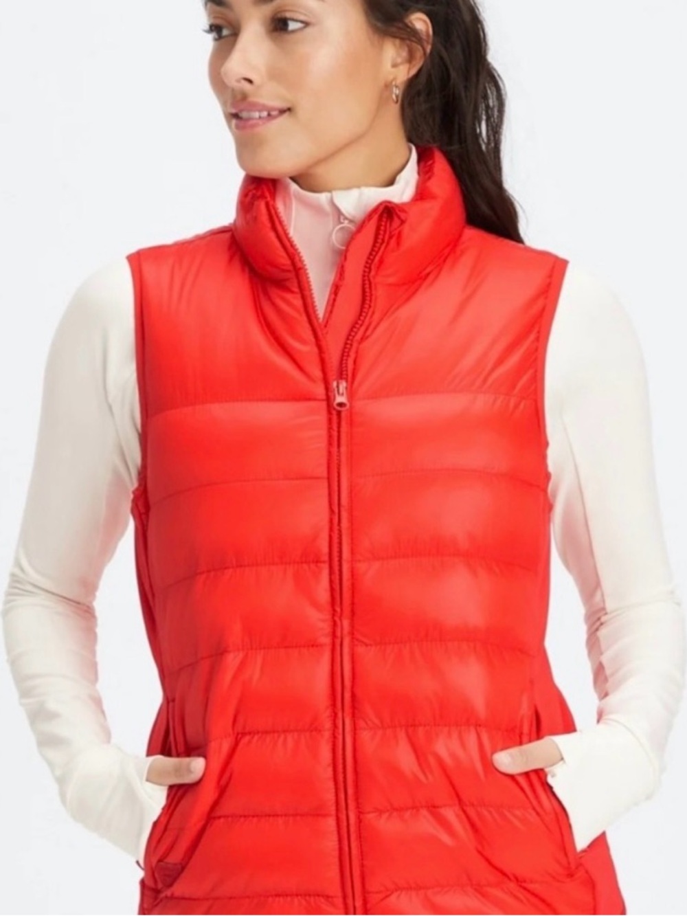 Fabletics women’s Elliot Puffer Vest size XXL Electric Cherry NEW with tags